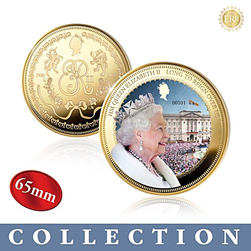 Queen Elizabeth II ‘Royal Legacy’ 65mm Gold-Plated Commemorative Collection