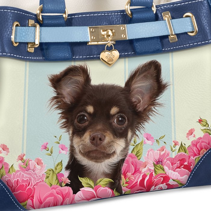 Chihuahua Playful Pup Dog Puppy Ladies' Art Handbag: Chihuahua 'Playful  Pup' Ladies' Handbag