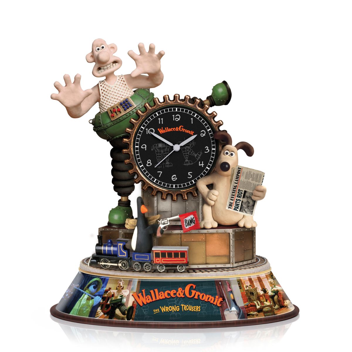 Wallace & Gromit The Wrong Trousers 30th Anniversary Clock