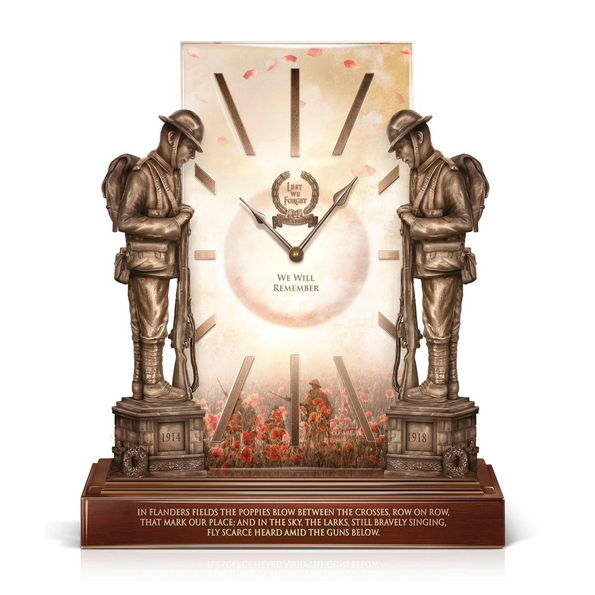 Lest We Forget Sculptural Clock
