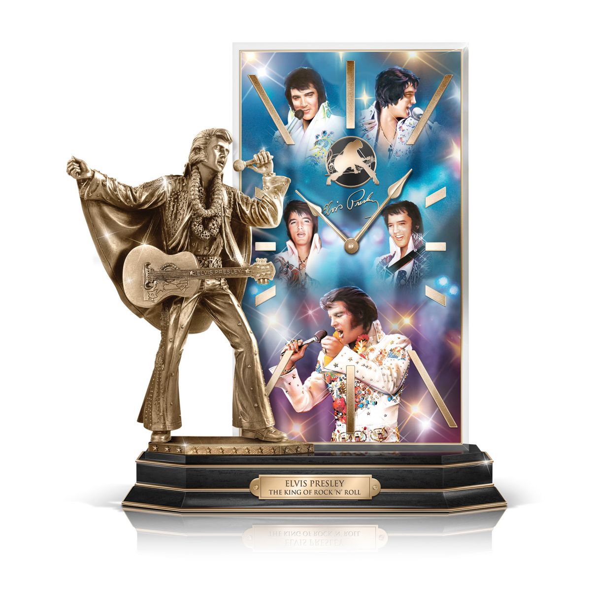 The ‘Legend Of Elvis ’ Illuminated Sculptural Desk Clock
