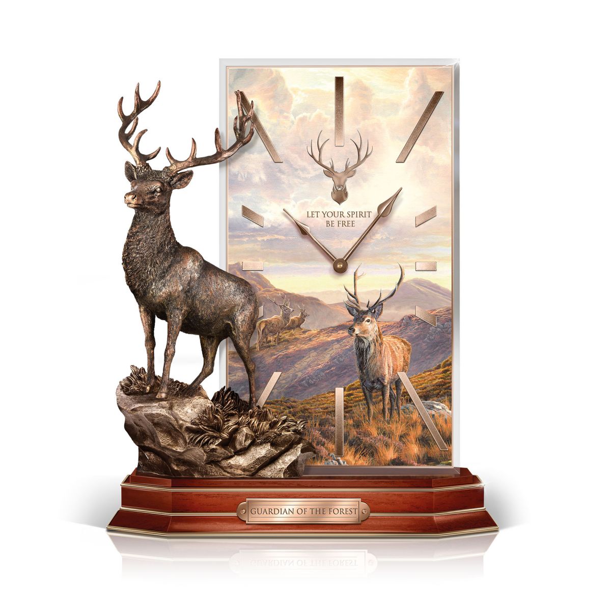 ‘Spirit Of The Stag’ Illuminated Desk Clock