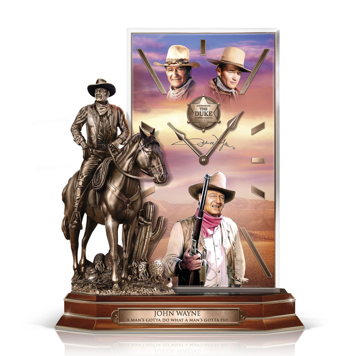 ‘The Legend Of John Wayne’ Limited Edition Illuminated Clock
