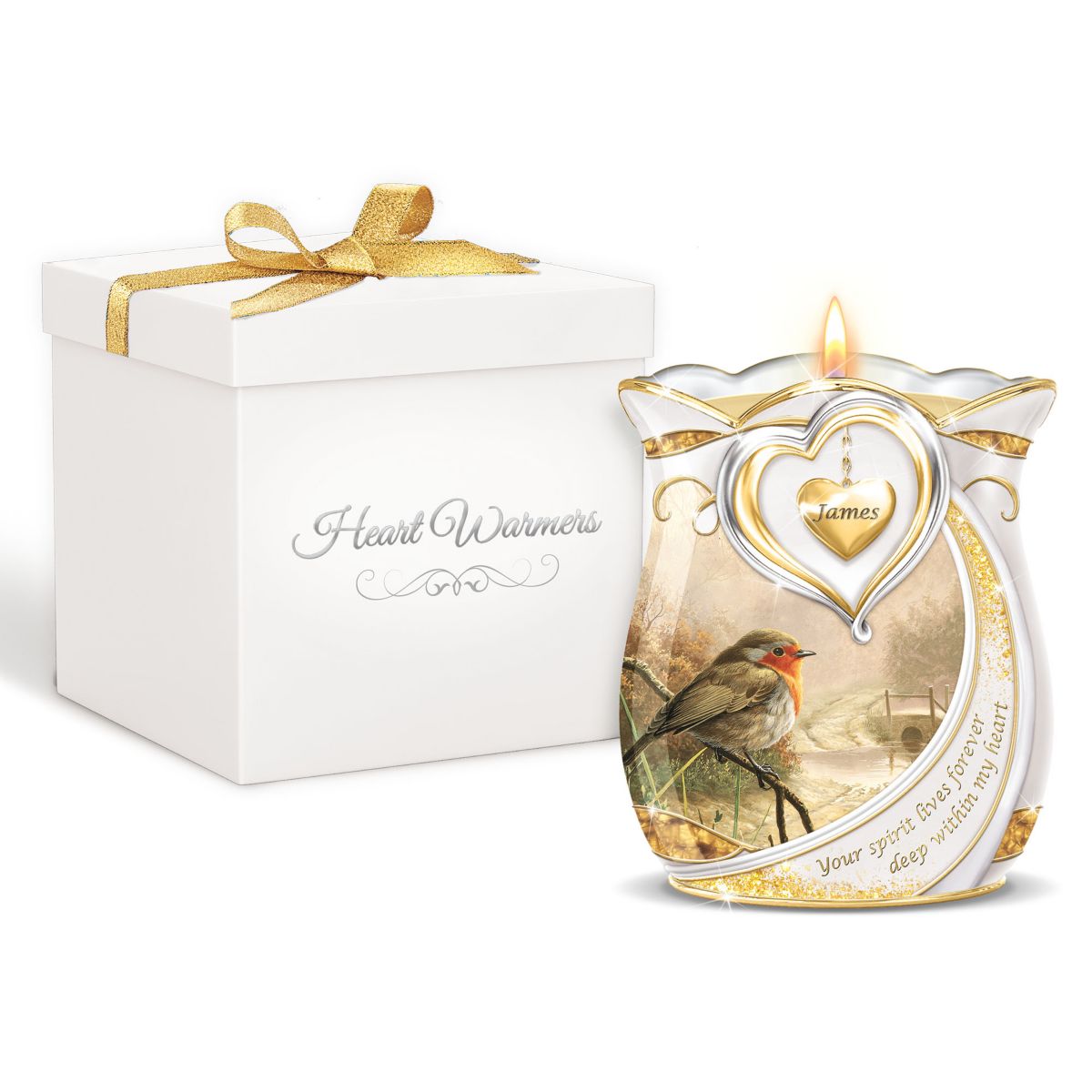 'Messenger From Heaven’ Heart Warmer Candle