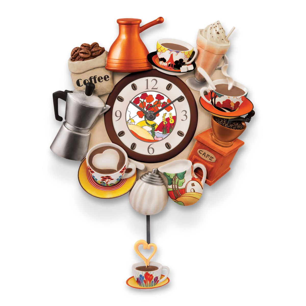 Clarice Cliff 'Café Chic' Wall Clock