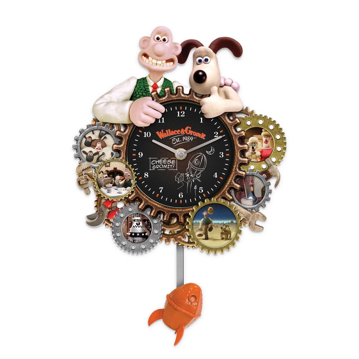 ‘Cheese Gromit!’ Wallace & Gromit Wall Clock