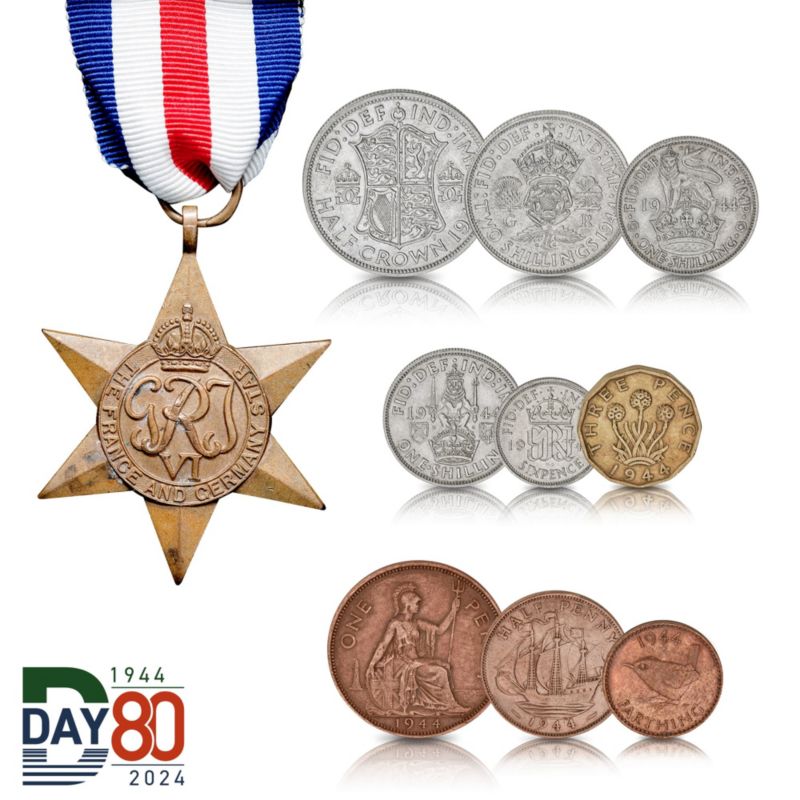 The D-Day 80th Anniversary Coin Set - the complete set of original coins from one of the most notable dates in British history!