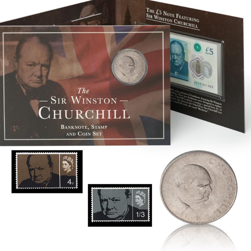 The Churchill Coin, Banknote and Stamp Set
