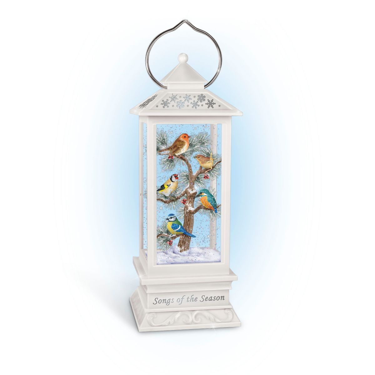 ‘Songs Of The Season’ Illuminated Songbird Snowglobe Lantern
