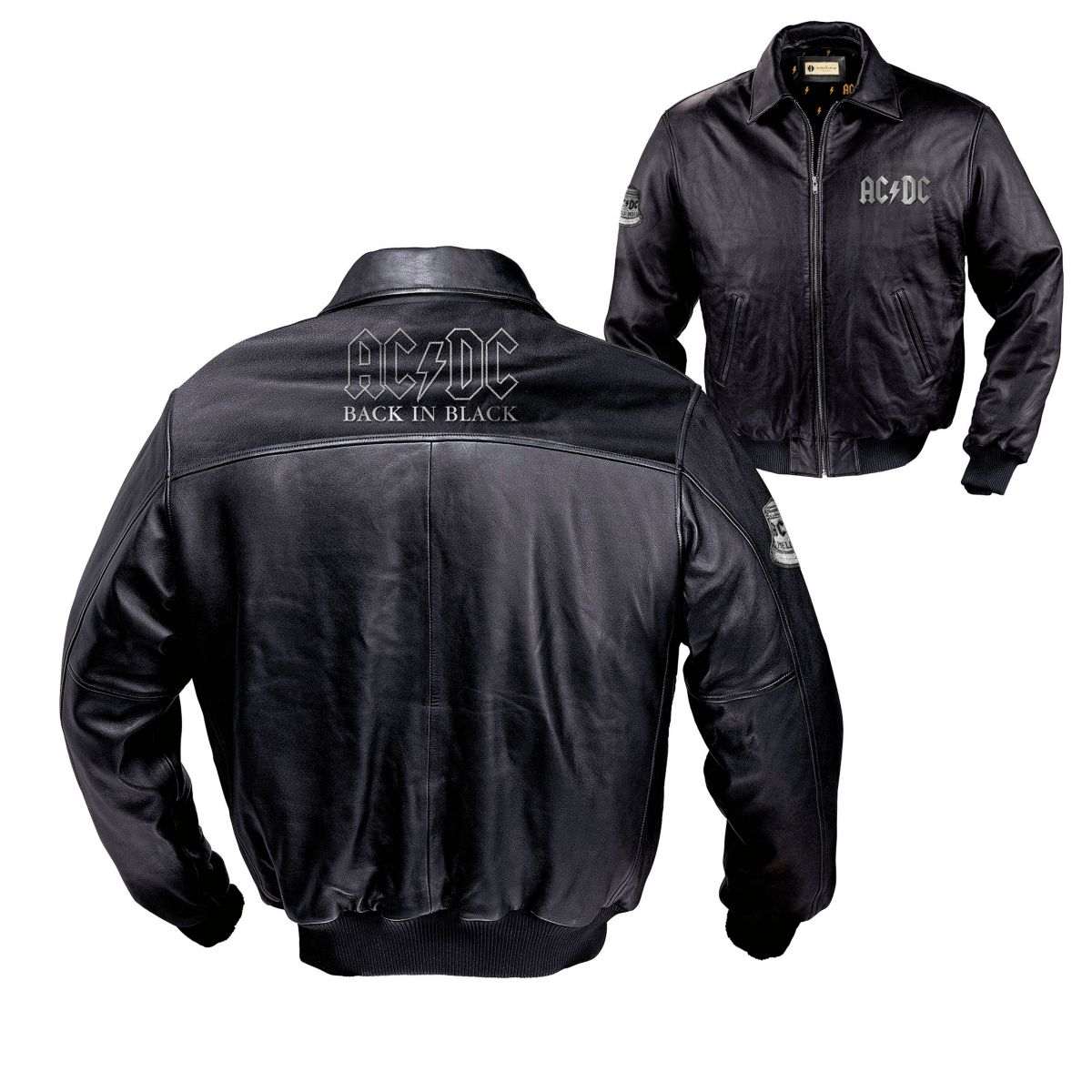 AC/DC Back In Black Leather Jacket