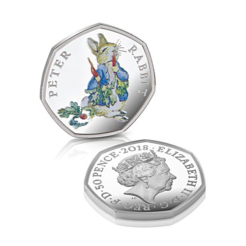 The Peter Rabbit Silver Proof 50p Commemorative Coin