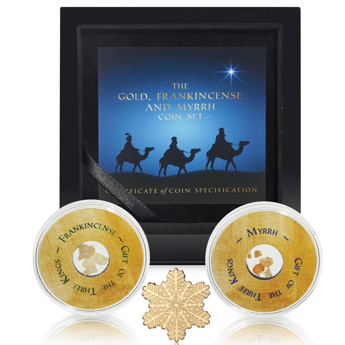 The Gift of The Three Kings — Gold, Frankincense, and Myrrh Set