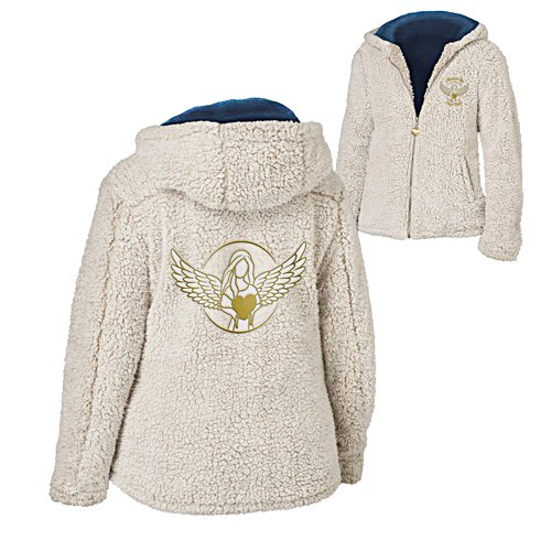 ‘Golden Angel Embrace’ Ladies’ Sherpa Fleece Jacket