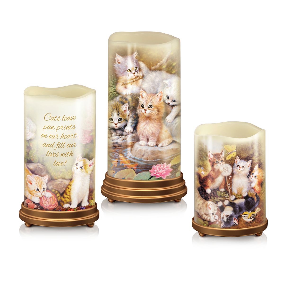 Jürgen Scholz ‘Paw Prints On Your Heart’ Flameless Candle Set