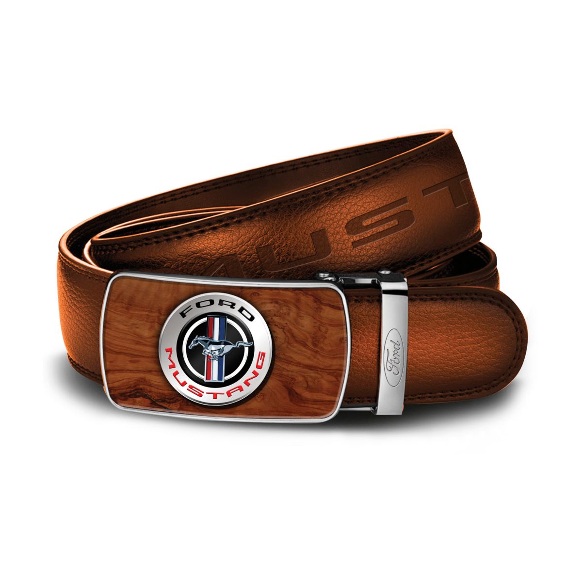 Ford Mustang 'The Legend Lives' Men's Leather Belt