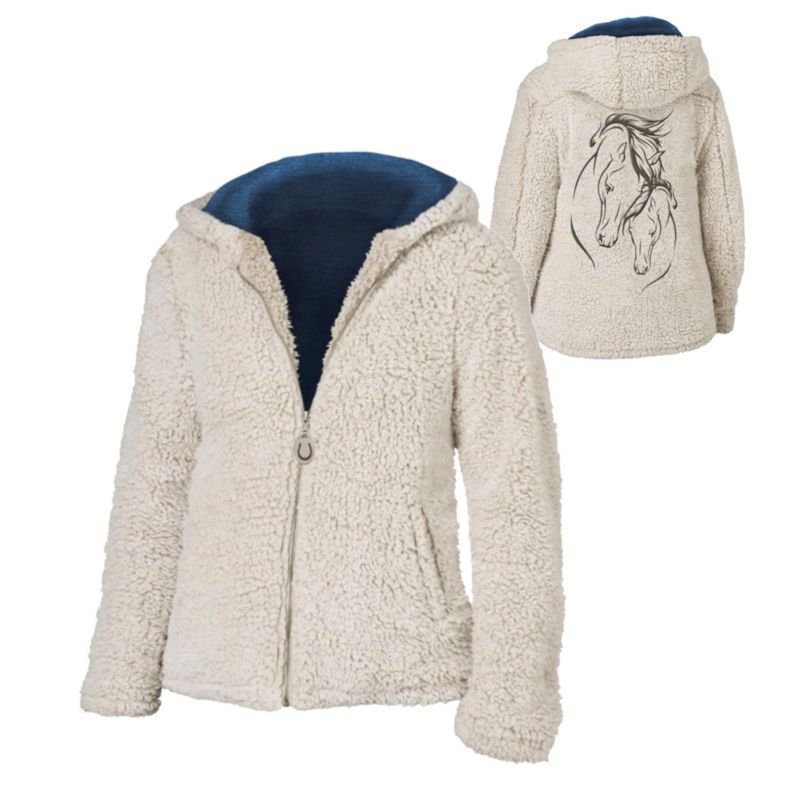 ‘Horse Love’ Horse Sherpa Fleece Jacket