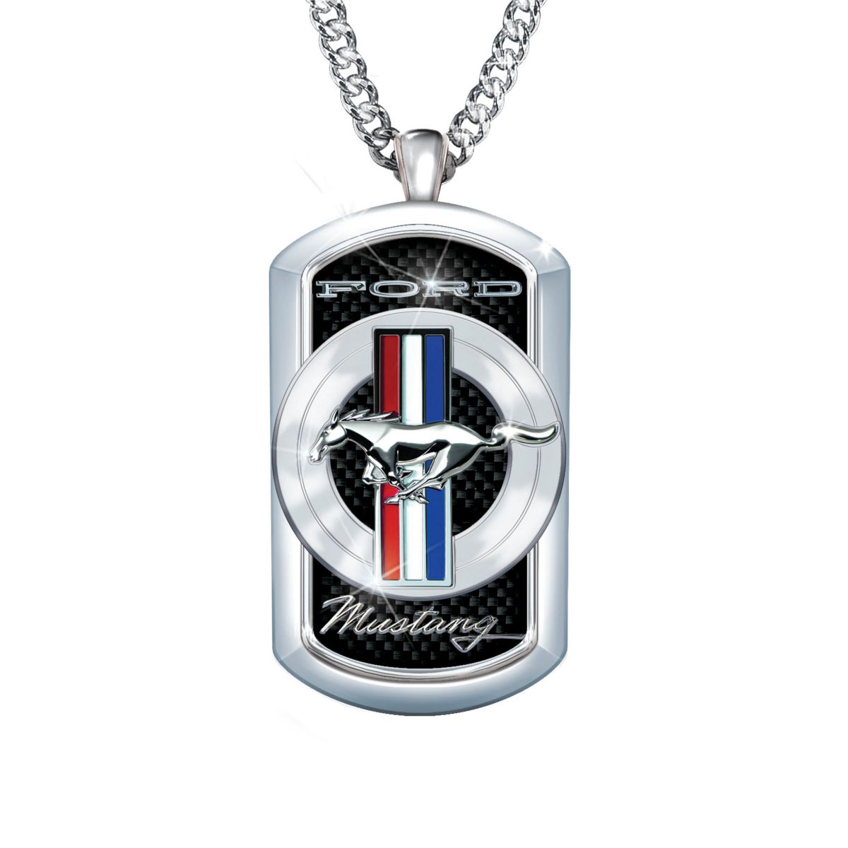 Ford Mustang Stainless Steel Men's Dog Tag
