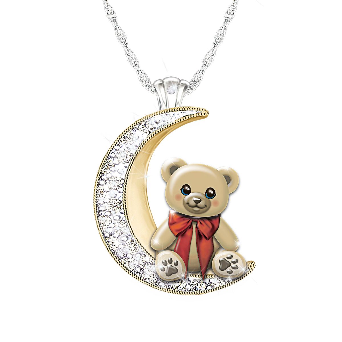 'I'm Always There For You' Teddy Moon Pendant