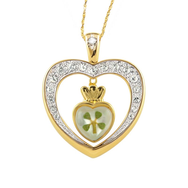 &#039;Diamond Blessings&#039; Clover Pendant