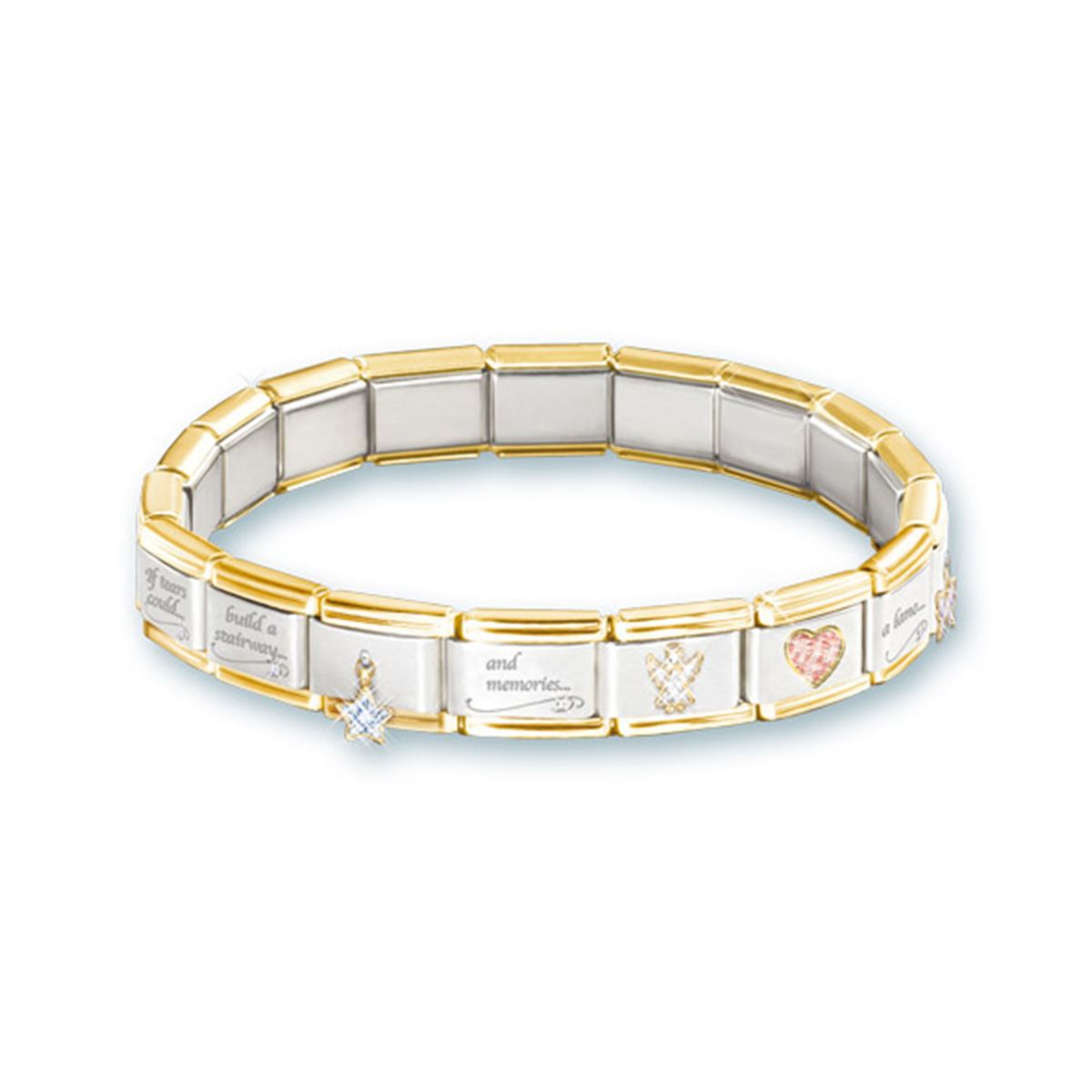 'Always In My Heart' Italian Charm Bereavement Bracelet