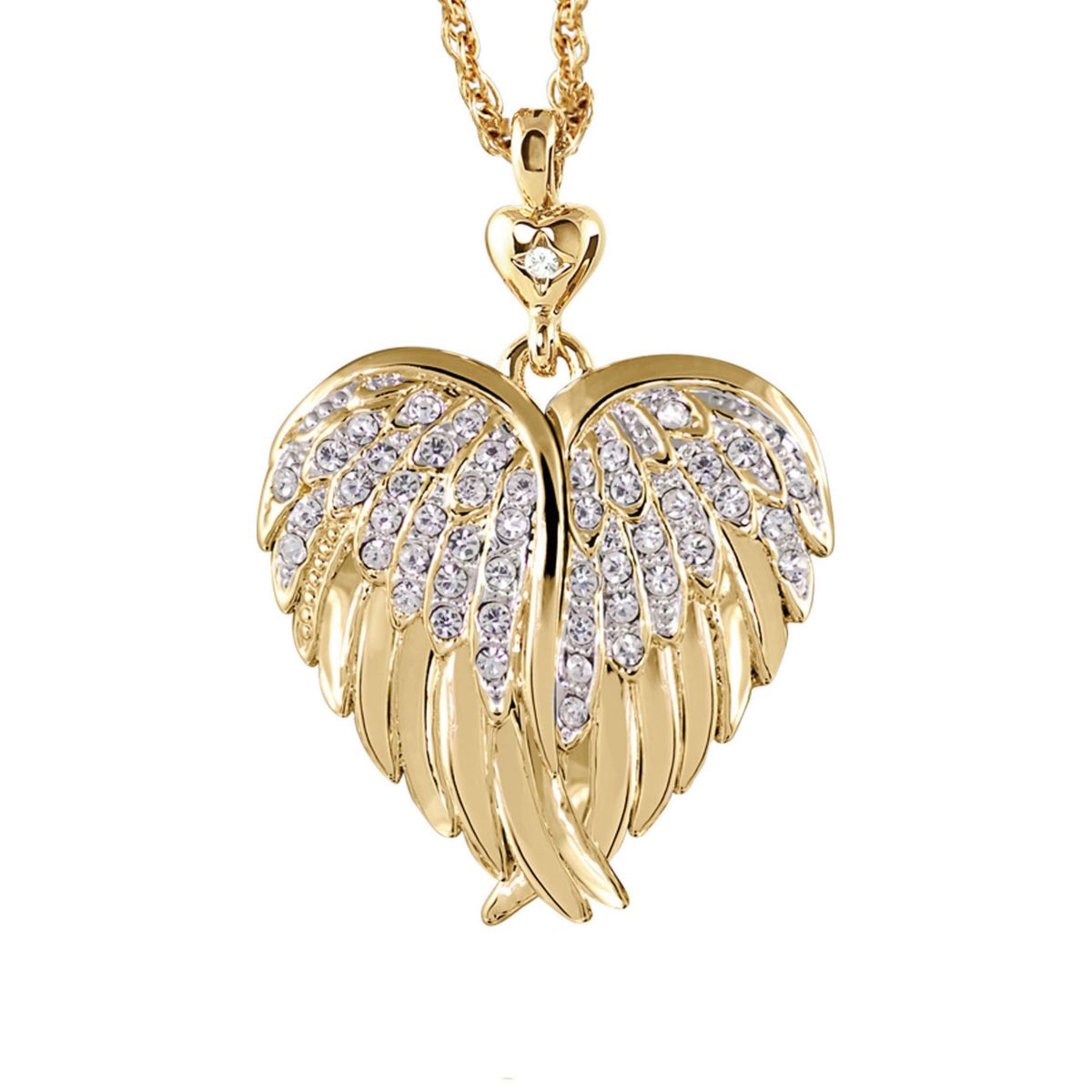'Guardian Angel Embrace' Diamond Locket