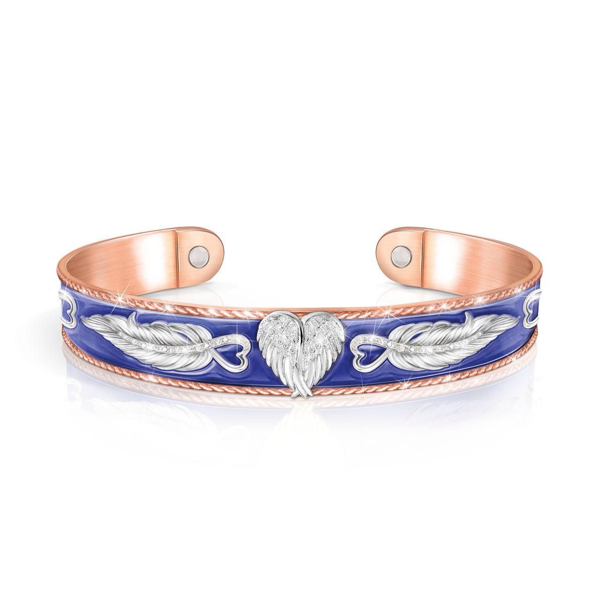 ‘Guardian Angel Embrace’ Copper Touch Bracelet