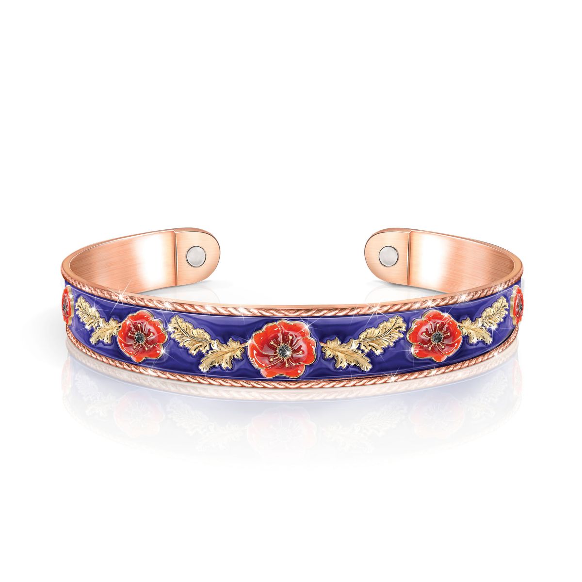 ‘Loving Embrace’ Poppy Copper Touch Bangle