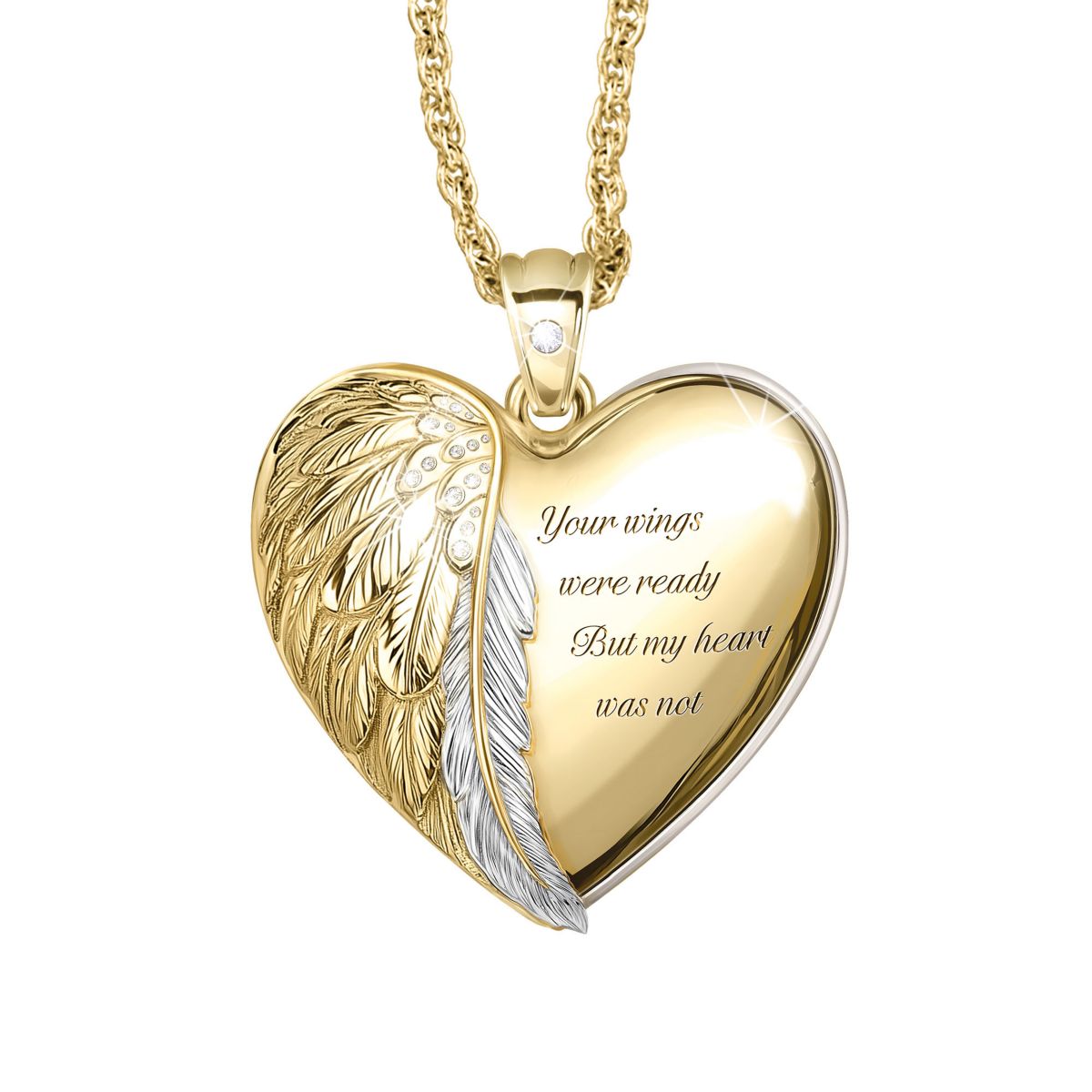 'Your Wings Were Ready' Diamond Pendant