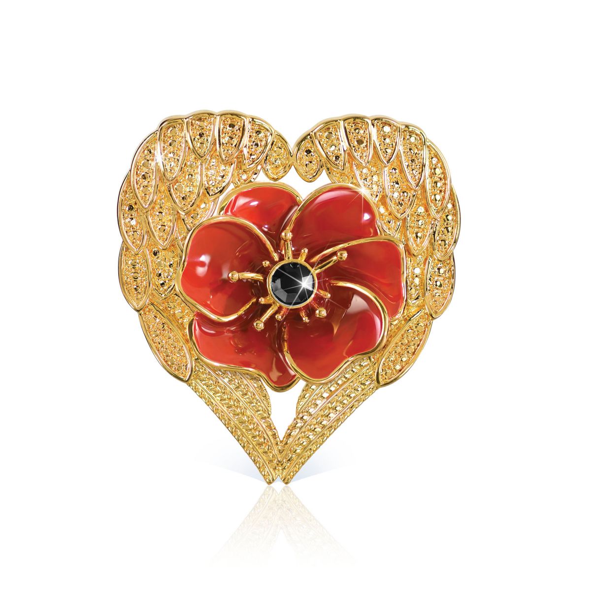 ‘Loving Embrace’ Poppy Brooch