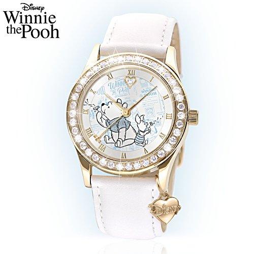‘Side By Side, Friends Forever’ Pooh and Piglet Gold-Plated Watch