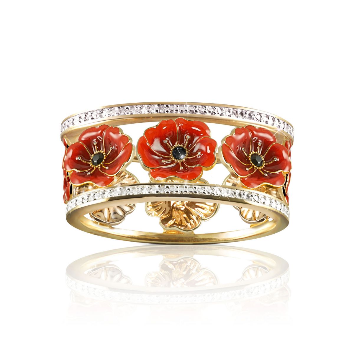 'Lest We Forget' Enamel Poppy Ring