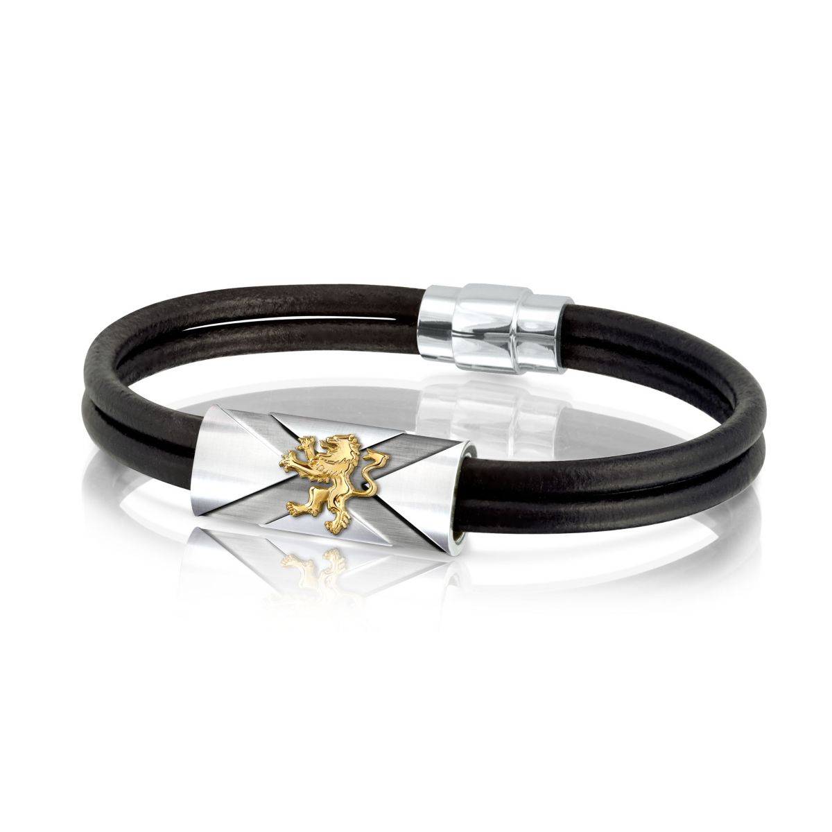 ‘Scotland Forever’ Men’s Leather Wristband