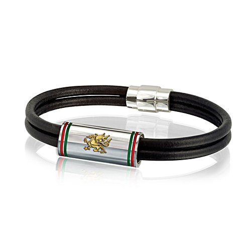 ‘Forever Wales’ Men’s Leather Wristband