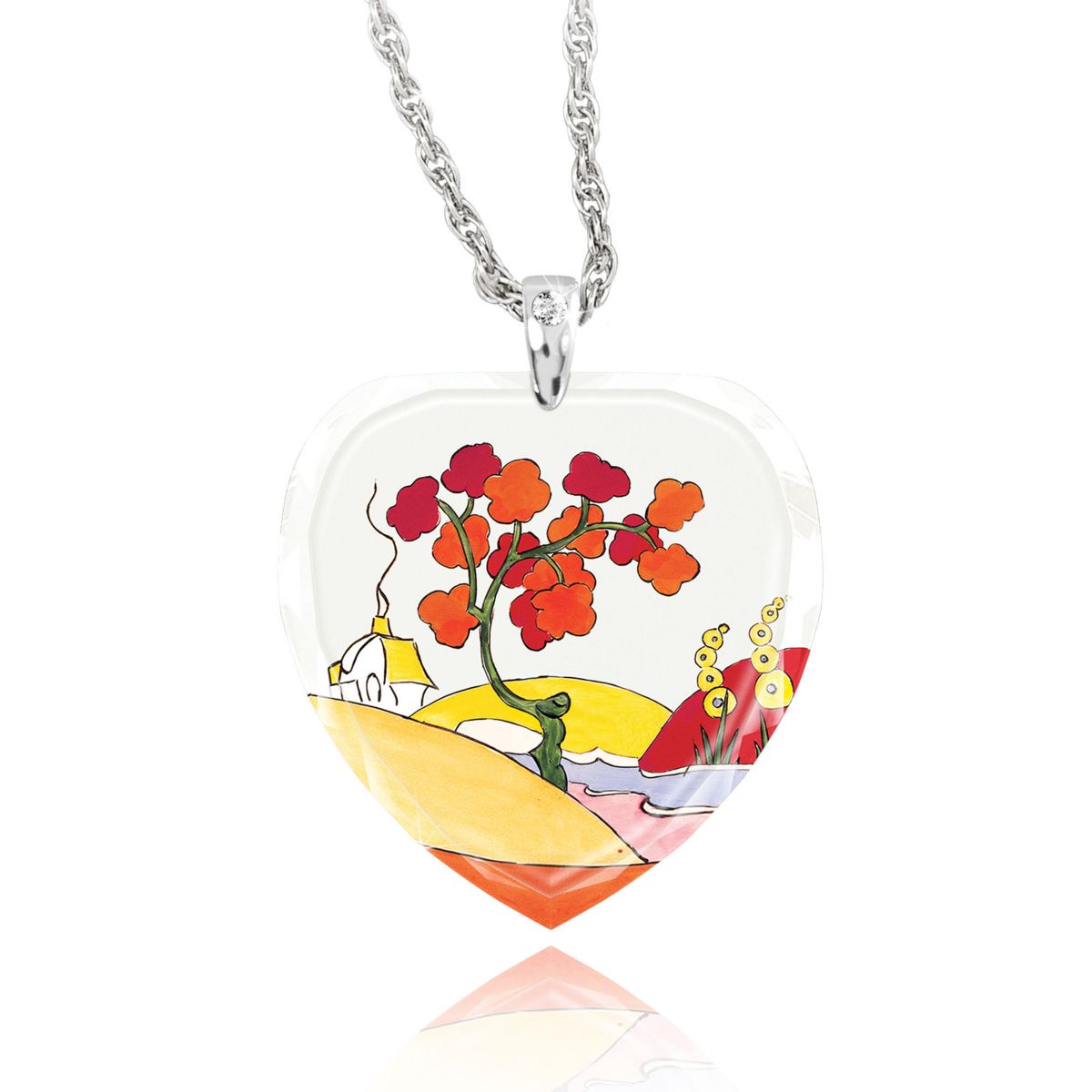 Clarice Cliff-Inspired Diamond Pendant