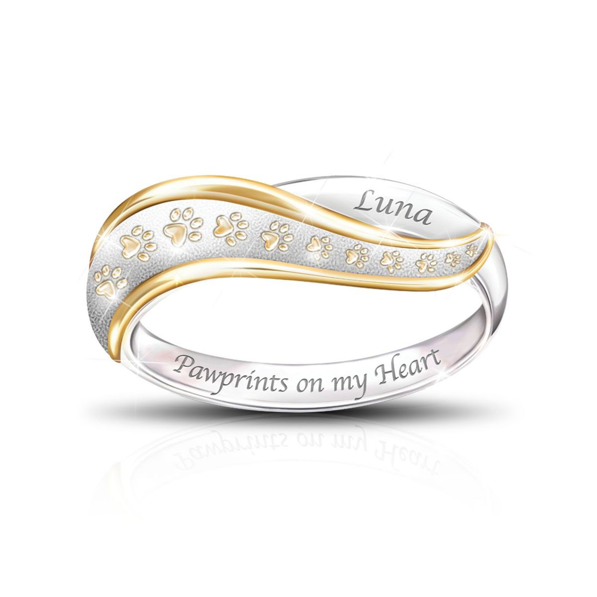 'Pawprints On My Heart' Pets Ladies' Ring