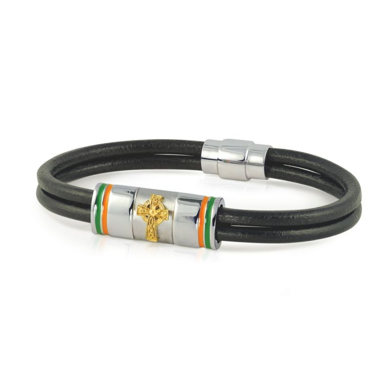 ‘Forever Ireland’ Men’s Leather Wristband