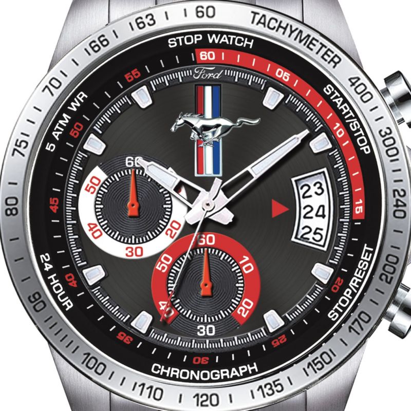 Officially Licensed Ford Mustang Stainless Steel Men's Chronograph