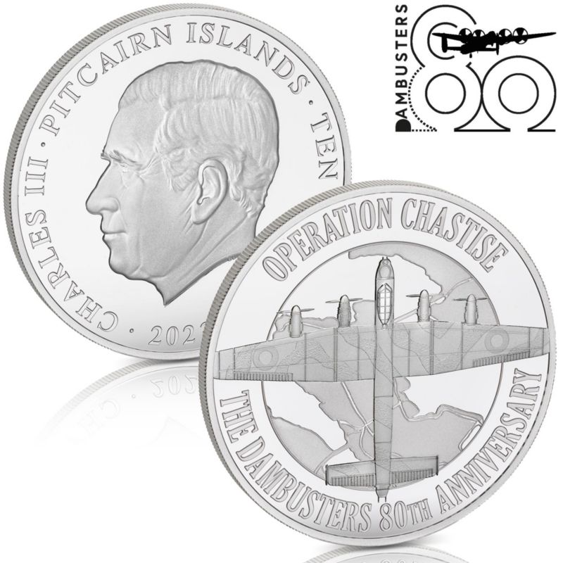 The Dambusters 80th Anniversary Proof £10 Coin in &#039;supersize&#039; 65mm