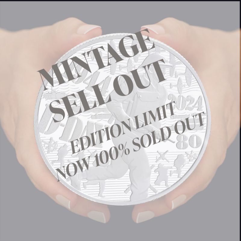 The &#039;Struck-On-The-Day&#039; D-Day 80th Anniversary 1-kilo £100 Silver Coin  