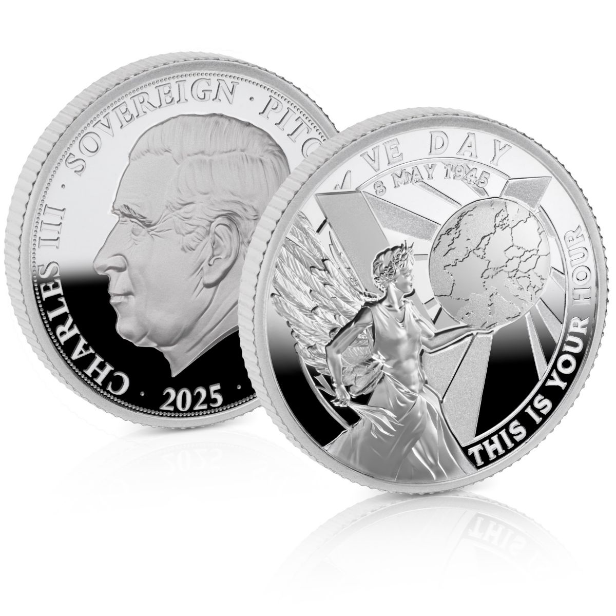 The VE Day 80th Anniversary Fine Silver Sovereign