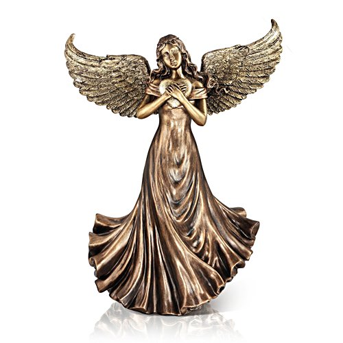 ‘Guardian Angel Embrace’ Bronzed Sculpture