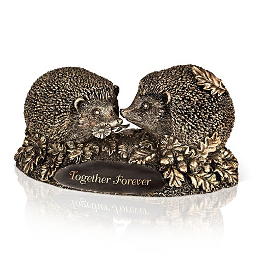 ‘Together Forever’ Bronzed Hedgehog Sculpture