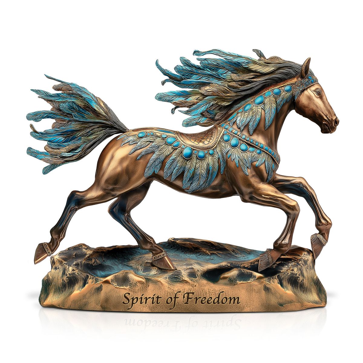 'Spirit of Freedom' Bronzed Horse Sculpture