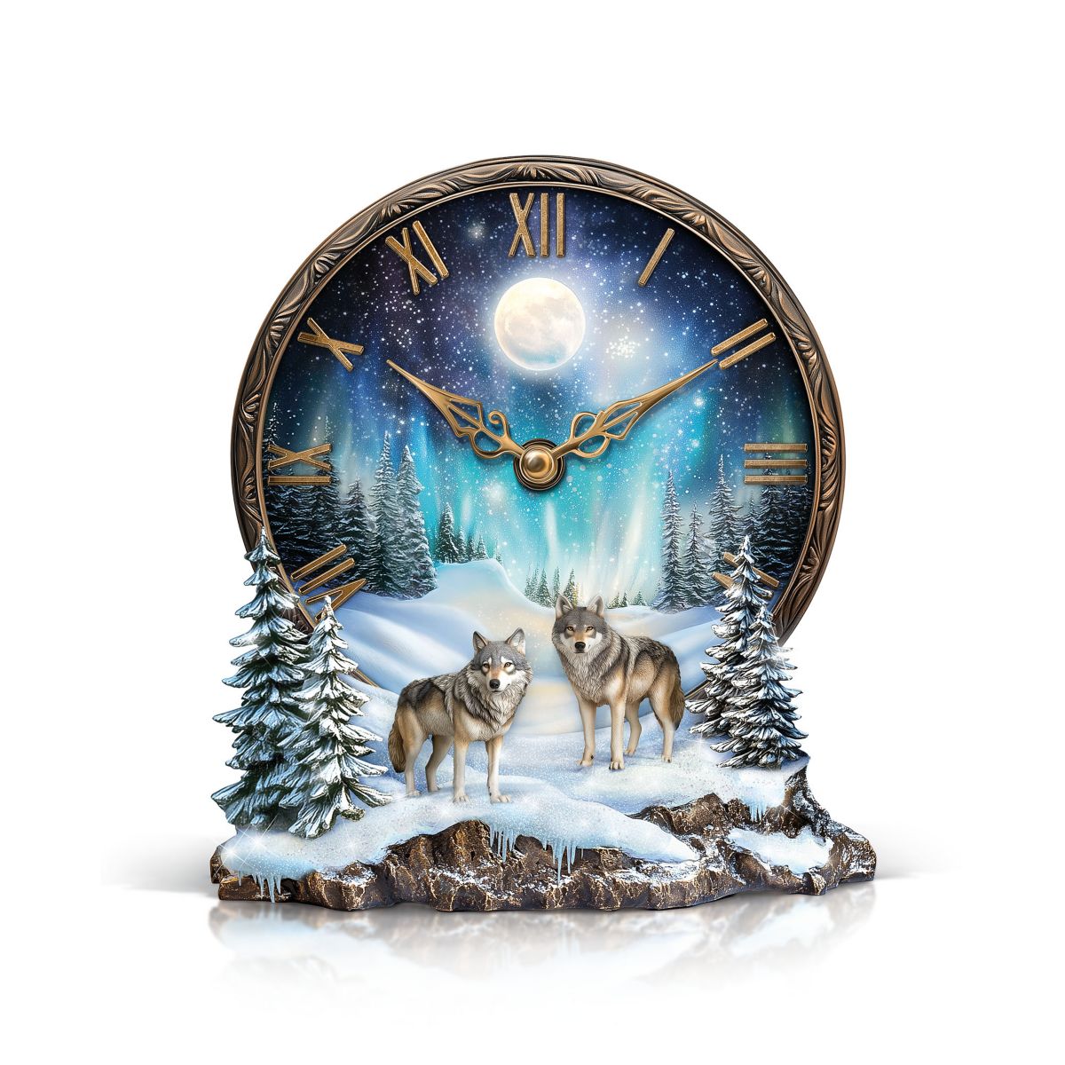 Moonlight Guardians Illuminated Clock