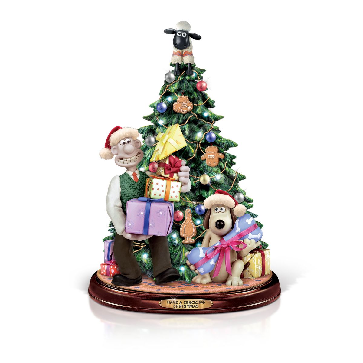 Wallace & Gromit Illuminated Christmas Tabletop Tree