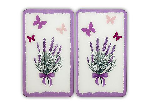 WENKO Herd-Abdeckplatte »Lavendel-Bouquet« G...