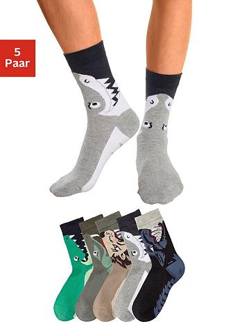  Socken (5-Paar) su Tiermotiven