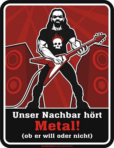 Rahmenlos Blechschild dėl Metal-Fans
