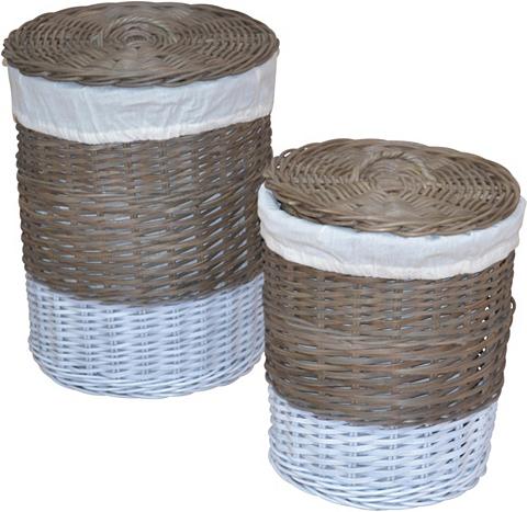 Home affaire Skalbinių krepšys (Set 2 St) Rattan