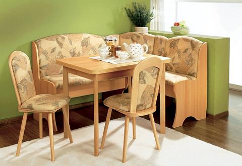 Home affaire Kampinis virtuvės suolas su kėdėmis (S...